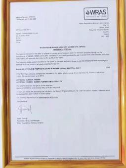 WRAS Certificate WRAS Certificate